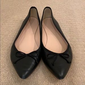 J. Crew black leather flats